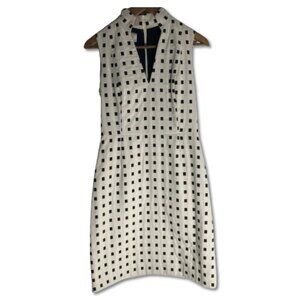 Akris Punto Sleeveless Collared V-Neck A-Line Shift Dress Mini